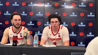 Clemson Basketball’s Ian Schieffelin and Jaeden Zachery Following Saint Francis Win [upl. by Ahsaf236]