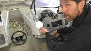 Installing HyDrive hydraulic steering in a boat [upl. by Ailecnarf159]