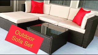 Patio Sofa Set Assembly  Perfect outdoor furniture  Walmart [upl. by Anuahsar991]