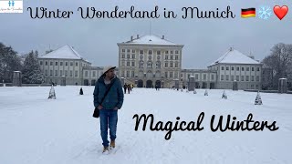 MUNICH 4K  Winter Wonderland in Munich  Snowfall in Bavaria Germany 🇩🇪 [upl. by Evatsug]