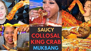 😋😍🦀 GIANT Saucy Colossal King Crab Mukbang ASMR  MUKBANG COMPILATION😋🔥👑 [upl. by Eiluj665]