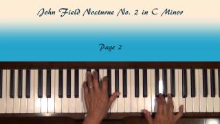 John Field Nocturne No 2 Piano Tutorial SLOW [upl. by Dannel]