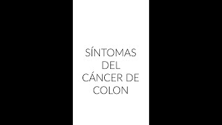 Síntomas del cáncer de colon [upl. by Hummel]