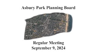 Asbury Park Planning Board Meeting  September 9 2024 [upl. by Lianne]