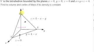 Triple Integration  The Centre of Mass of a Tetrahedron [upl. by Elaval]