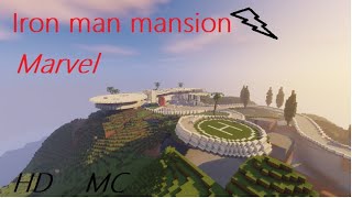 Tony Starks Malibu Mansion Minecraft download link in descriptionIron Mans house [upl. by Attirb]