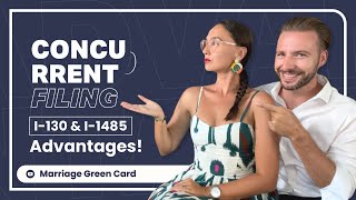 CONCURRENT FILING I130 and I485 Marriage Green Card [upl. by Sirromad]