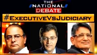 NJAC Debate with Arnab Goswami  Legislature Vs Judiciary  Arun Jaitley Vs Justice R M Lodha  Full [upl. by Nanerb]