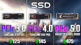 SSD PCIe 50 vs PCIe 40 vs PCIe 30 Loading Games [upl. by Duvall]