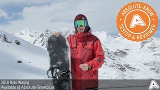 2017  2018  Ride Warpig Snowboard  Video Review [upl. by Sacttler]