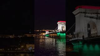 Stunning glistering city at night Chain BridgeBudapest Hungary 🇭🇺 light nightlifetravel [upl. by Burger647]