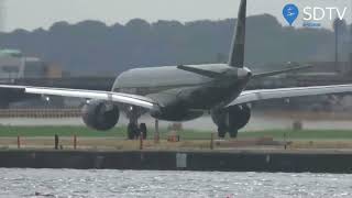 First arrival  Embraer E195E2 “profit hunter” water cannon salute [upl. by Karub249]