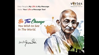 Gandhi Jayanti 2024 Wishes  AIGenerated Mahatma Gandhi Voice  Vortex Engineering gandhijayanti [upl. by Elleinwad90]