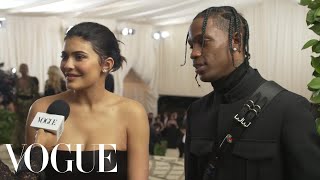 Kylie Jenner and Travis Scott on Their Parents Night Out  Met Gala 2018 With Liza Koshy  Vogue [upl. by Cindee]