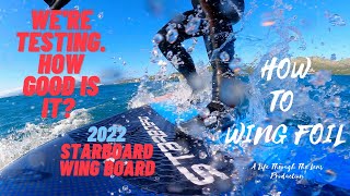 How to wing foil First test rides of the 2022 Starboard Wing board [upl. by Mikey]