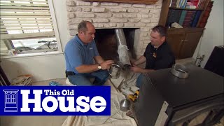 How to Install a WoodBurning Fireplace Insert  This Old House [upl. by Joashus73]