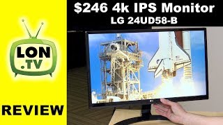 246 4k UHD IPS Monitor LG 24UD58B 24Inch Display Review [upl. by Hannah887]