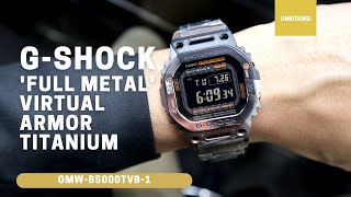 Unboxing GSHOCK Full Metal Virtual Armor Titanium GMWB5000TVB1 GMWB5000TVB1 [upl. by Ekoorb]