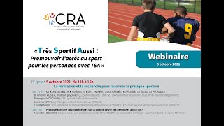 Webinaire Sport et TSA 13  5 octobre 2021 [upl. by Jezabella]