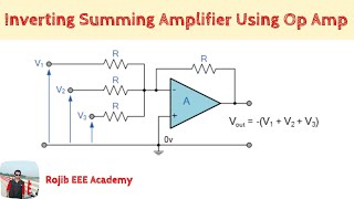 07Inverting Summing Amplifier Using Op Amp Scaling  Averaging  Bangla [upl. by Burch934]