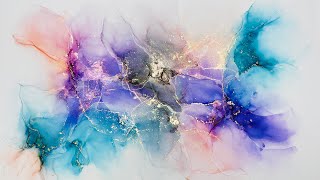 98 Abstract Alcohol Ink Art  Wispy Style [upl. by Goles]