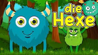 Die HEXE ❤️️ Ich bin die kleine Hexe 💙 Morgens früh um sechst 💛 Kinderlieder zum Mitsingen 💚 [upl. by Yebot481]