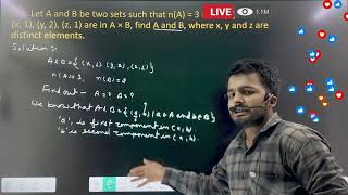 Relation and function II Important Questions II 9 Let A and B be two sets such that nA  3 and [upl. by Wildon]