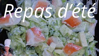 Recette de salade de concombre facile [upl. by Tewfik]