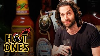 Chris DElia Turns Into DJ Khaled While Eating Spicy Wings  Hot Ones [upl. by Bearnard]