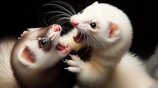 Funny Dooking Playful Ferrets Cinnamon amp Sassy [upl. by Adriene]