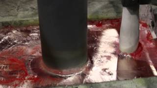 Ultrasonic metal treatment degassing of molten aluminium [upl. by Ahseram554]