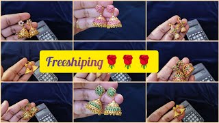 Gold Like jhumkas collection✨ freeshipingonline shopping gold fashion jewellery [upl. by Kinna]