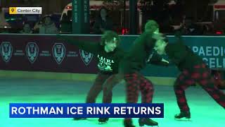 Rothman Rink in Dilworth Park opens for the 2024 holiday season in Philadelphia [upl. by Sonny452]