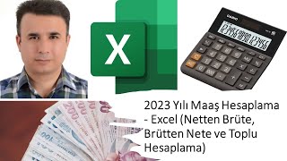 2023 Yılı Maaş Hesaplama Netten Brüte Brütten Nete ve Toplu Hesaplama shorts excel [upl. by Eisak458]