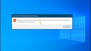 How to Fix Program or file Error quotWindows cannot access the specified Devicequot on windows 10 [upl. by Idona162]