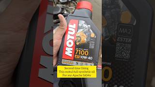 TVS apache RTR 160 4v Service with Motul 7100 4T 10W40 engine oil shorts [upl. by Brockwell]