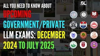 Upcoming LLM Exams Dec 2024 to July 2025  CUET LLM PG  CLAT PG  AILET PG  IIT KGP LLM ILI LLM [upl. by Erde]