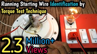 How to Identify Ceiling Fan Running and Starting wire by Torque Test using Series Testing Board [upl. by Hanover]