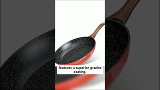 Nonstick Frying Pan Skillet8quot Non Stick Granite Fry Pan with Glass Lid Egg Pan Omelet Pans [upl. by Ihana]