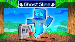 Slime Block DIED and Became a GHOST in Minecraft [upl. by Alica843]