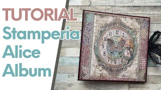 ✨Tutorial✨  Stamperia Alice Album [upl. by Omlesna]