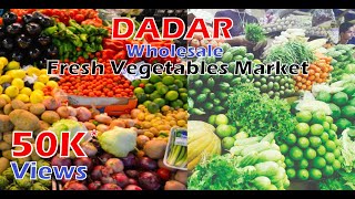 DADAR Wholesale Fresh Vegetables Market  Famous Street Bhaji Market  Mumbai India  MrSameer [upl. by Sefton588]