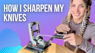 How I Sharpen My Knives Work Sharp Professional Precision Adjust [upl. by Ahsienak834]