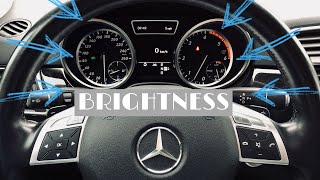 Mercedes  How To Adjust Brightness Level On The Cluster [upl. by Nalo]