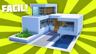 ✔ Como hacer una CASA MODERNA PERFECTA para Minecraft Survival 🏡 [upl. by Kori]