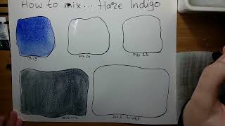 How to mix haze Indigo Schmincke Horadam supergranulating watercolors [upl. by Atsyrt]