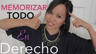 Estudiar Derecho con 5 consejos para Memorizar Todo [upl. by Swane]