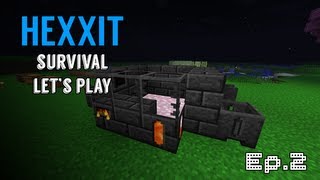 Minecraft Hexxit Survival Lets Play Ep2  Smeltery [upl. by Jaclin]