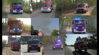 PRIMEUR ZEER GROTE NATUURBRAND IN LANDSCHAP DE LIEREMAN OudTurnhout vele hulpdiensten met spoed [upl. by Roseann]