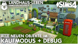 Landhaus Leben 💚 Alle KAUFMODUS Objekte Die Sims 4 Erweiterungspack Preview Special [upl. by Joacima]